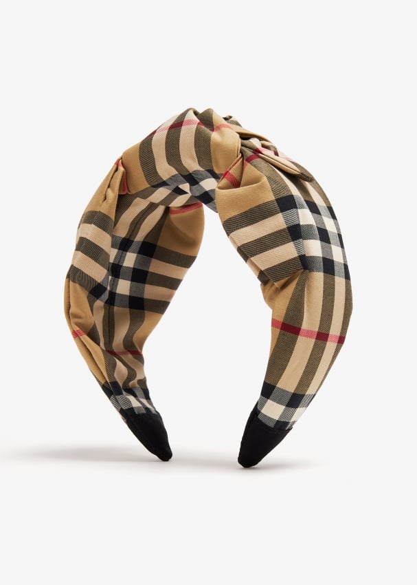 Burberry Check headband for Girl Printed in KSA Level Shoes