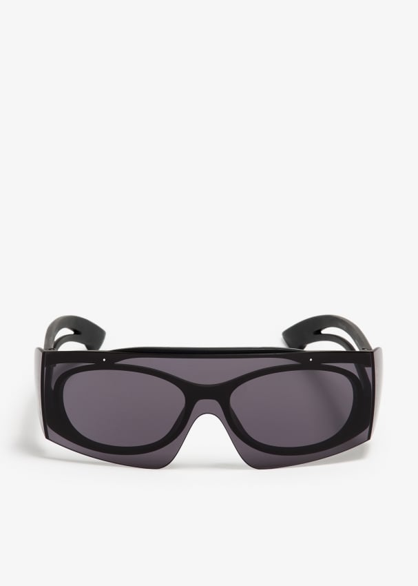 McQueen Injected visor sunglasses for Women Black in UAE Level Shoes