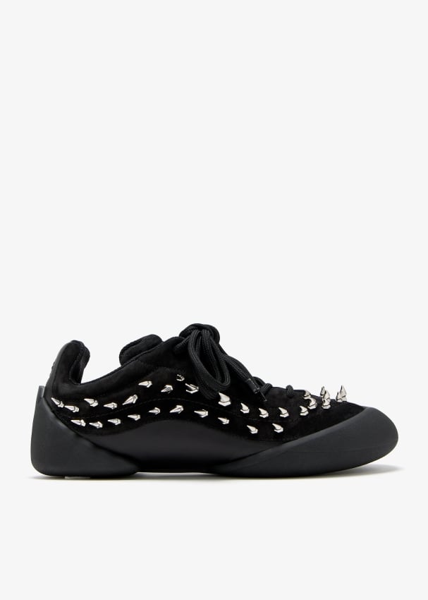 McQueen Flexion studded sneaker for Men Black in Oman Level Shoes