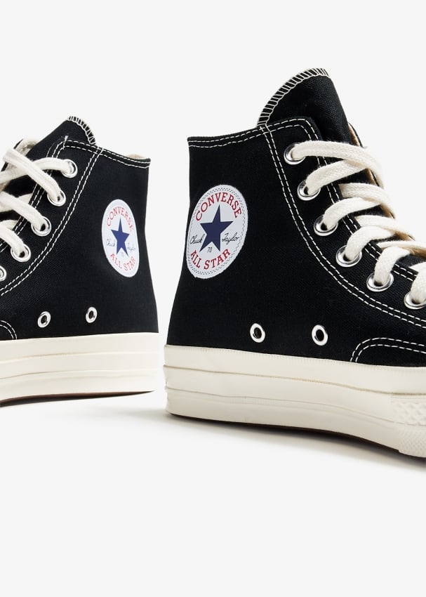 Comme des Garcons PLAY X Converse sneakers for ADULT UNISEX Men Women Black in KSA Level Shoes