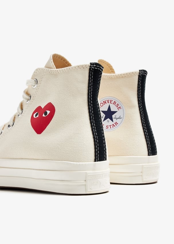 Comme des Garcons PLAY X Converse sneakers for ADULT UNISEX Men Women White in KSA Level Shoes