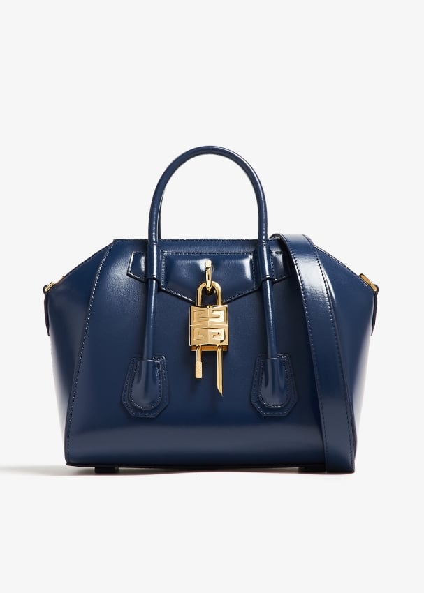 Givenchy Mini Antigona Lock bag for Women Blue in KSA Level Shoes