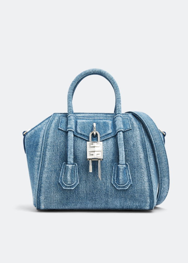 Givenchy Antigona Lock mini bag for Women - Blue in UAE | Level Shoes