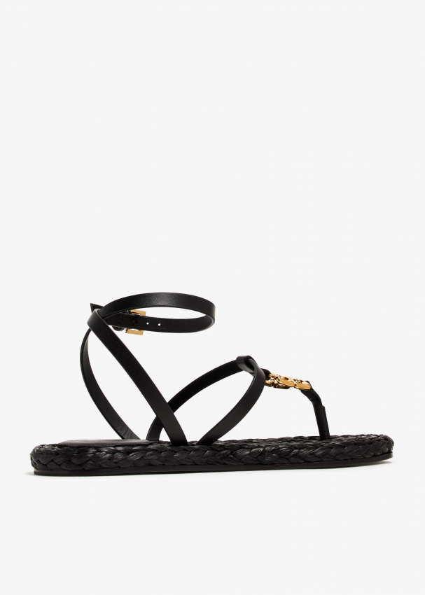 Givenchy 4G Liquid flat sandals for Women Black in Oman Level Shoes