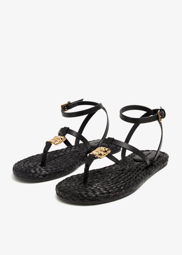 Givenchy 4G Liquid flat sandals for Women Black in Oman Level Shoes