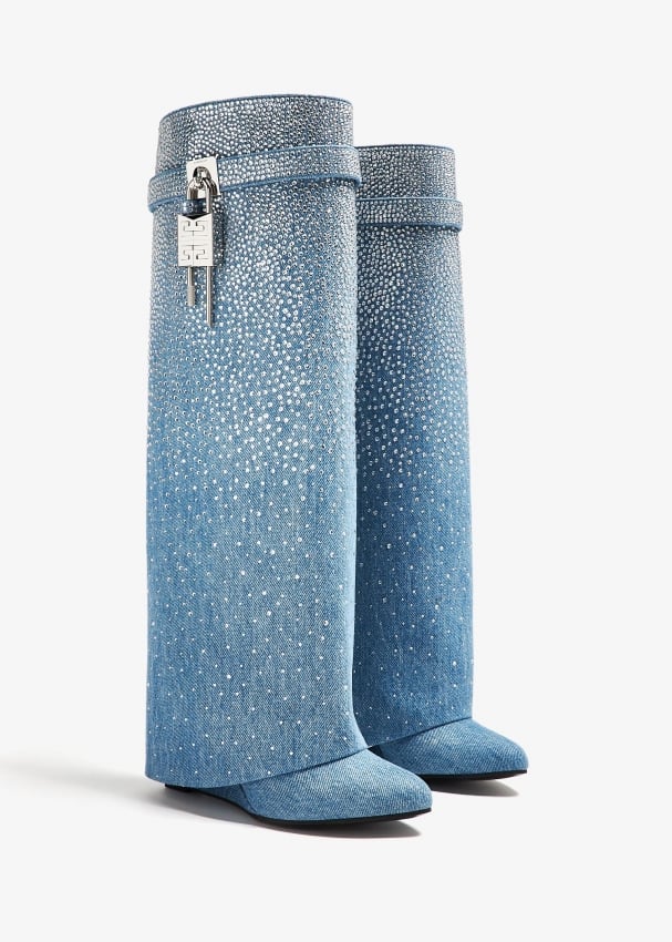 Givenchy Shark Lock pant boots for Women Blue in UAE Level Shoes