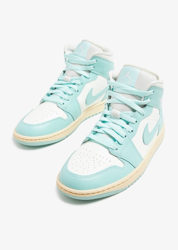 Nike Air Jordan 1 Mid Light Dew sneakers for Women Blue in KSA Level Shoes