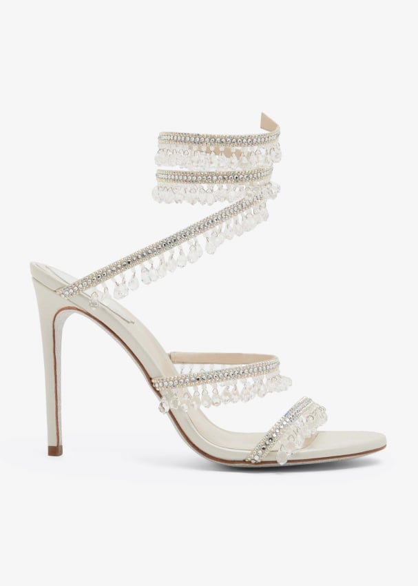 René Caovilla Chandelier crystal sandals for Women - White in KSA ...