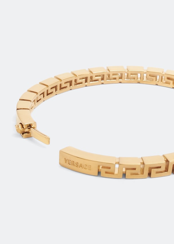 Versace Gold Greek Key Cuff Bracelet in Golden | Stylemi