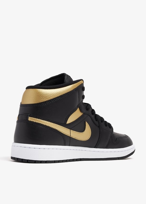 Air jordan 1 mid premium black hotsell