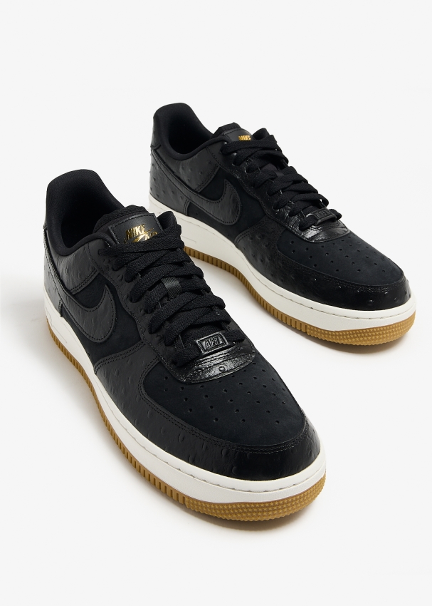 Nike Air Force 1 07 Black Ostrich sneakers for ADULT UNISEX Men Women Black in KSA Level Shoes