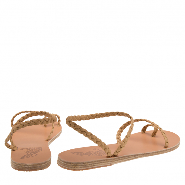 Ancient Greek Sandals Eleftheria leather sandals for Women Beige