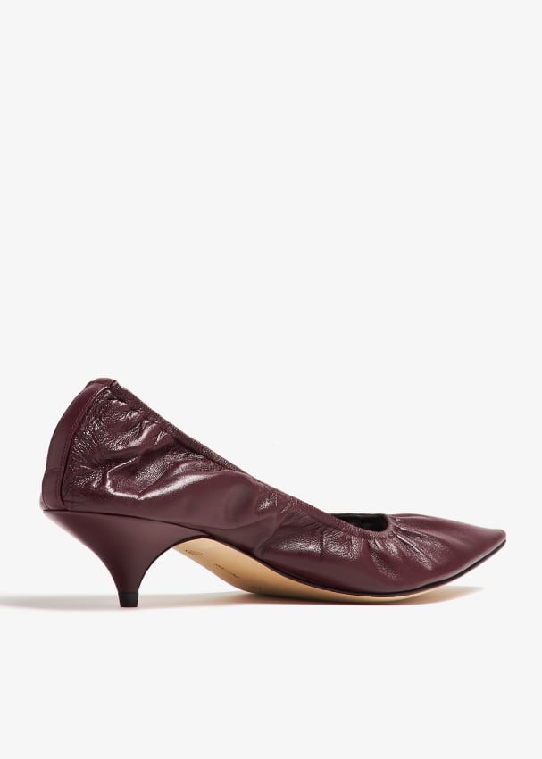 The Row Liisa kitten heel for Women Burgundy in UAE Level Shoes