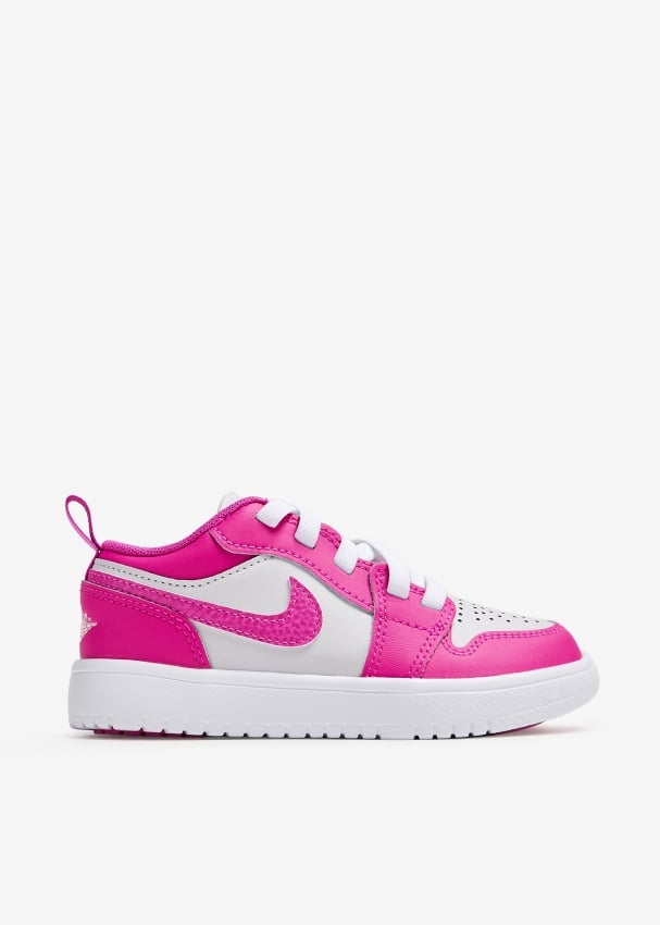 Low top pink and white jordans online