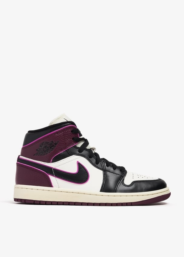 Nike Air Jordan 1 Mid SE Bordeaux sneakers for Women Black in UAE Level Shoes