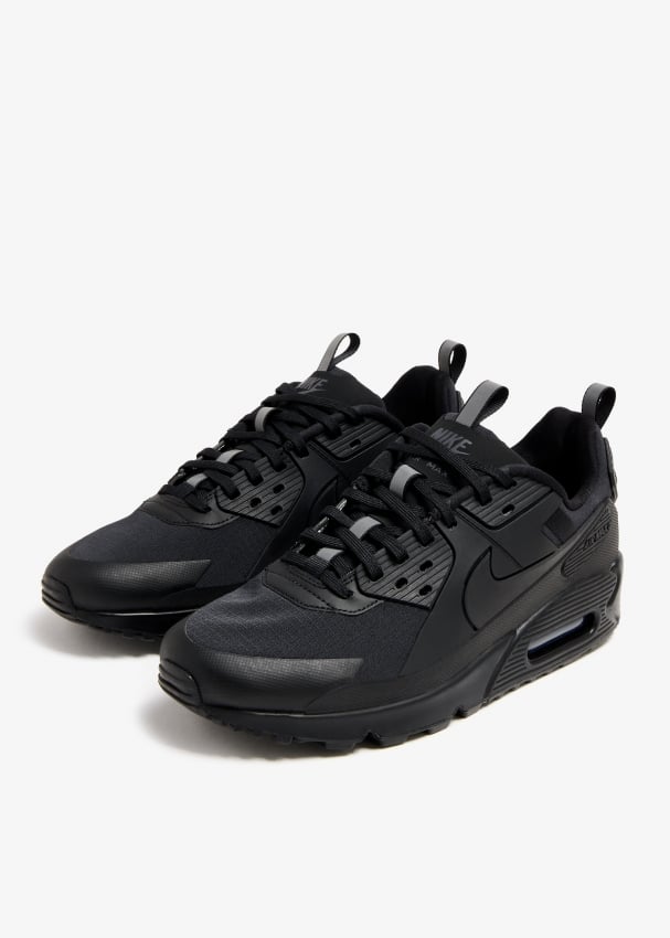 Mens black nike air max 90 trainers best sale