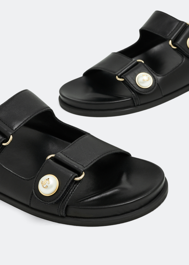 Jimmy Choo Fayence sandals for Women - Black in UAE | Level Shoes
