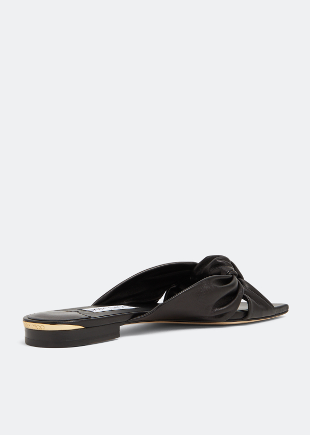 Jimmy Choo Avenue flat sandals for Women - Black in UAE | Level Shoes