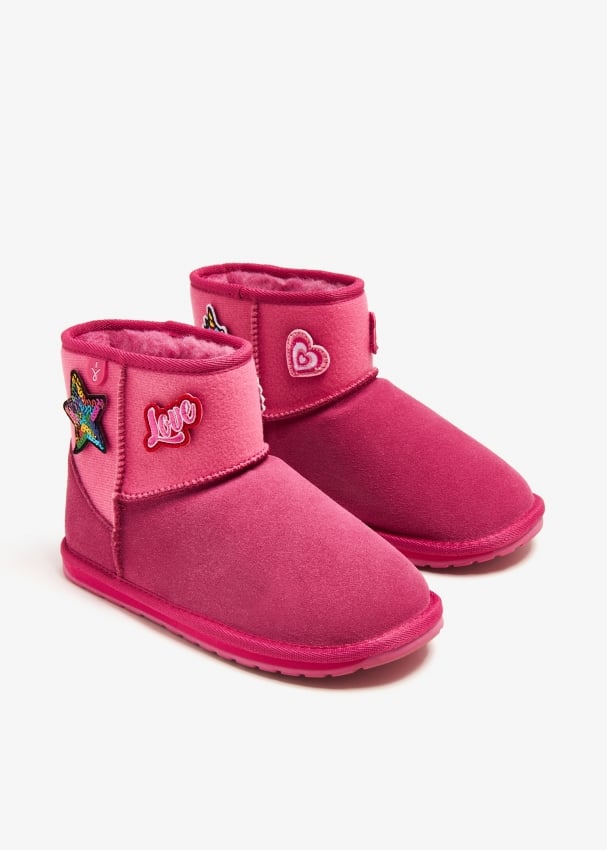 EMU Australia Wallaby Mini Play boots for Girl Pink in KSA Level Shoes