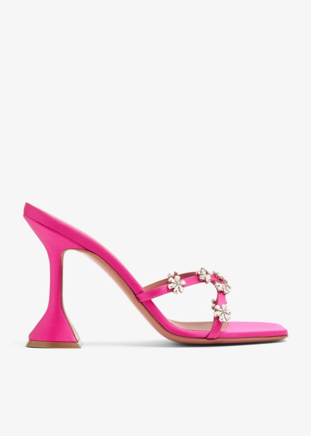 Amina Muaddi Lily mules for Women - Pink in UAE | Level Shoes