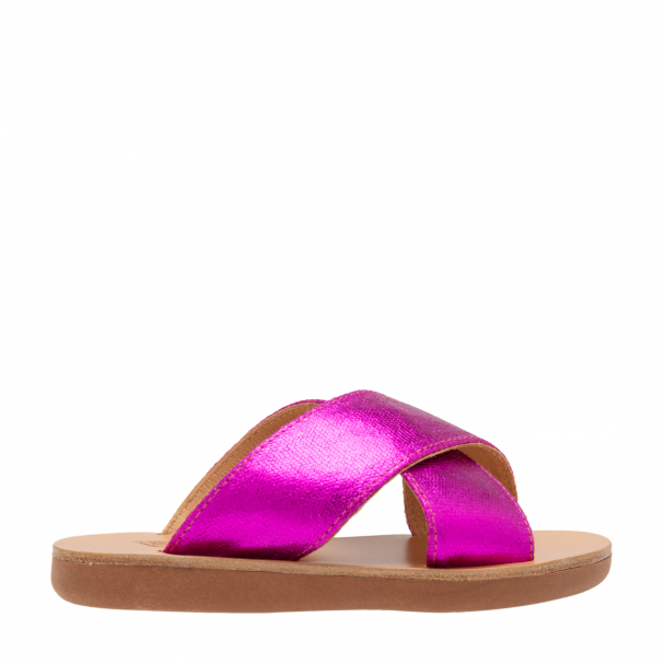 Ancient Greek Sandals Little Thais sandals for Girl Pink in