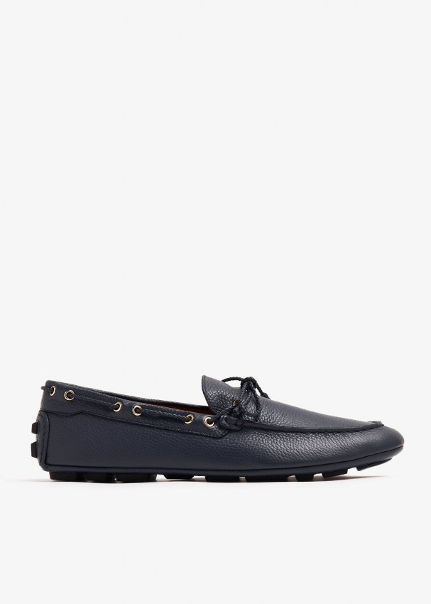 Bally leather boat shoes - Blue