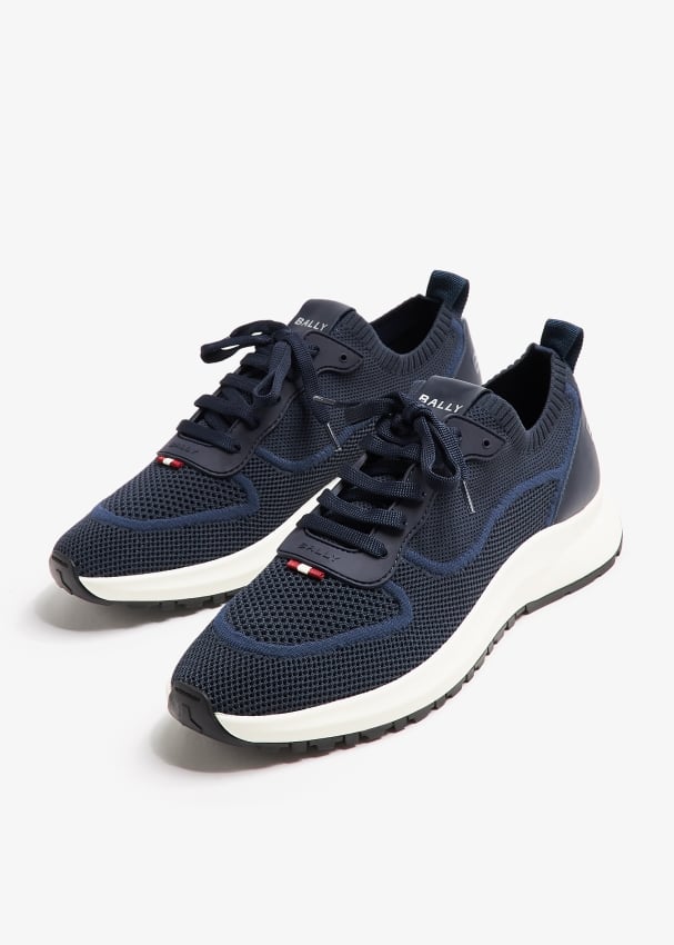 Navy blue bally sneakers online