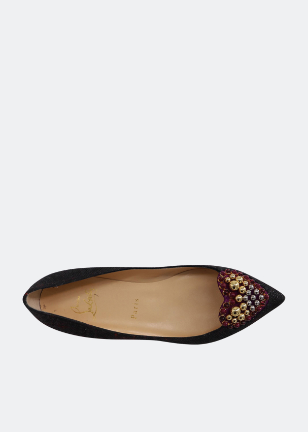 Christian louboutin hot sale glitter flats