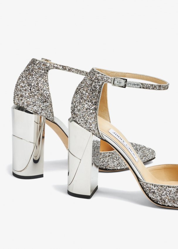 JIMMY CHOO - Socorie pearl-embellished suede heeled sandals | Selfridges.com