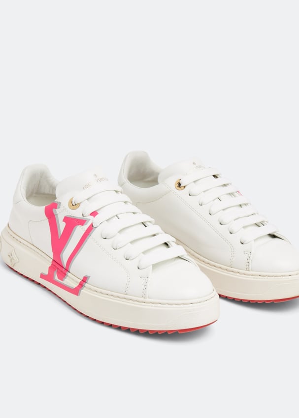 Louis Vuitton Pre-Loved LV Time Out sneakers for Men - White in KSA