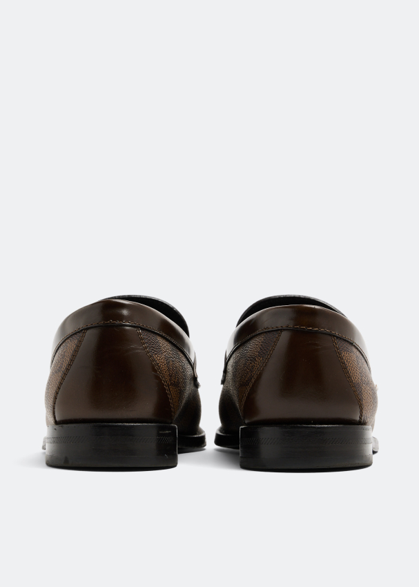 Louis Vuitton Men's " Damier " Leather Loafers LV Size 9.5  US 10.5 ***