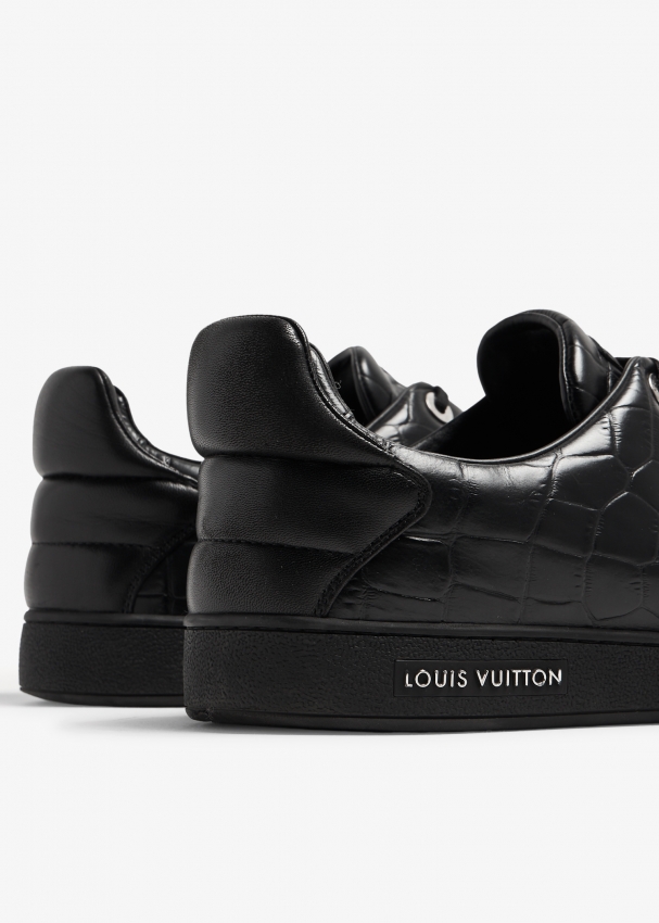 Louis Vuitton Black Monogram Embossed Leather Luxembourg Sneakers Size 44.5 Louis  Vuitton