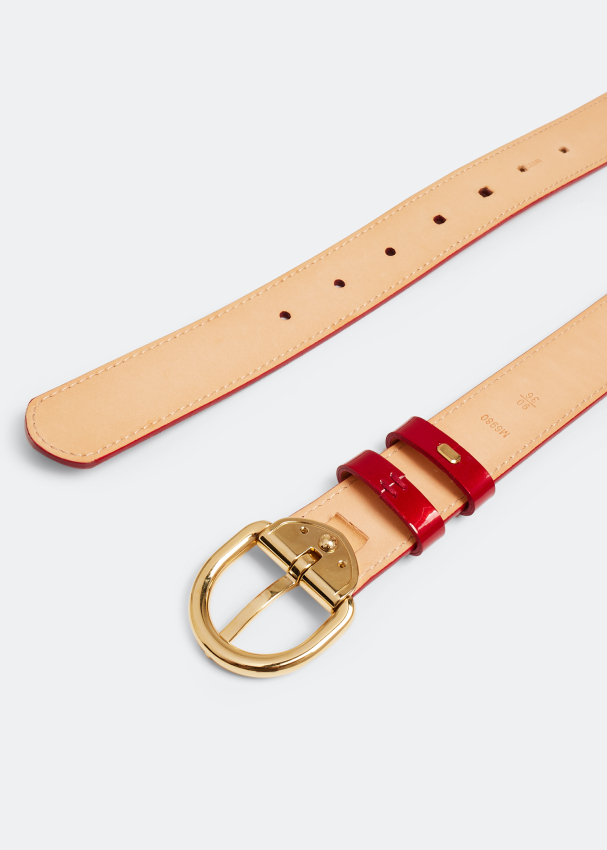 Pre-owned Louis Vuitton Leather Belt In Red