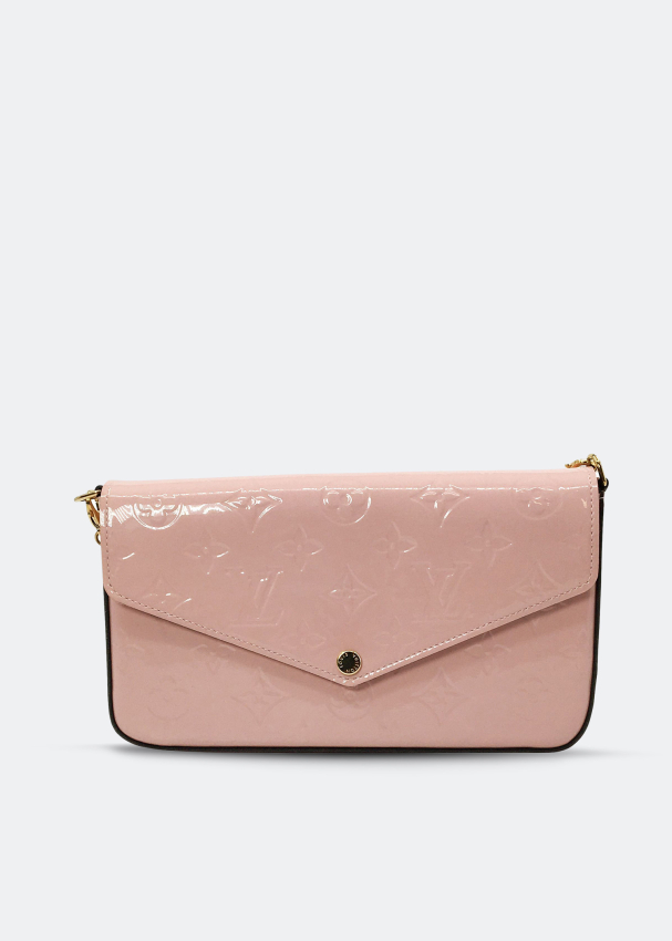 Louis Vuitton Félicie mini pochette bag in pink monogram patent