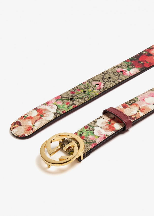 Gucci Pre Loved GG Supreme Bloom belt for Women Printed in UAE Level Shoes