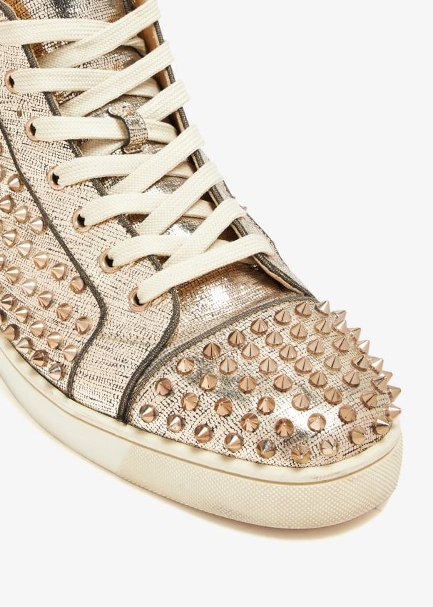 Christian Louboutin Pre Loved Louis Junior Spikes sneakers for Men Gold in UAE Level Shoes