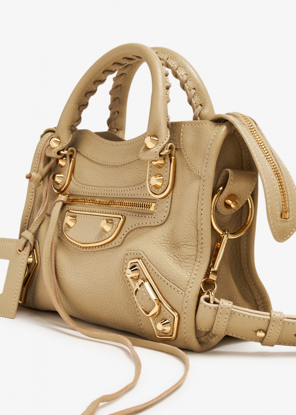 Balenciaga mini city bag beige online