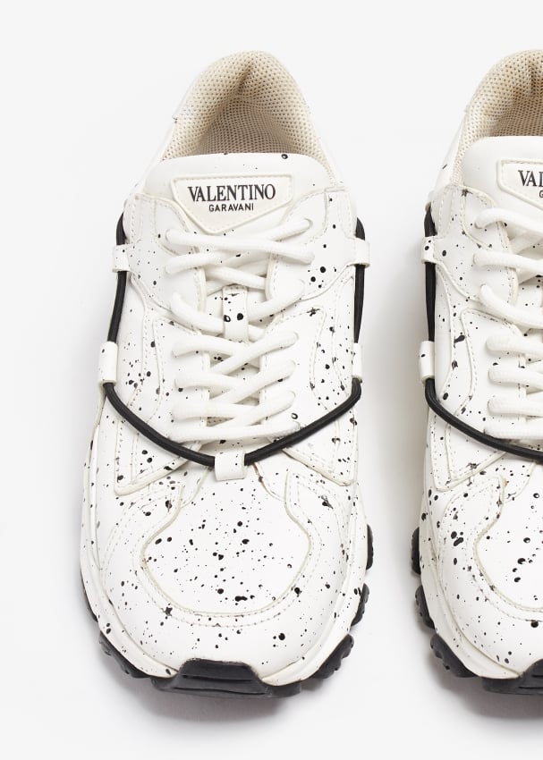 Valentino Garavani Pre Loved Bounce paint splatter sneakers for Men White in Oman Level Shoes