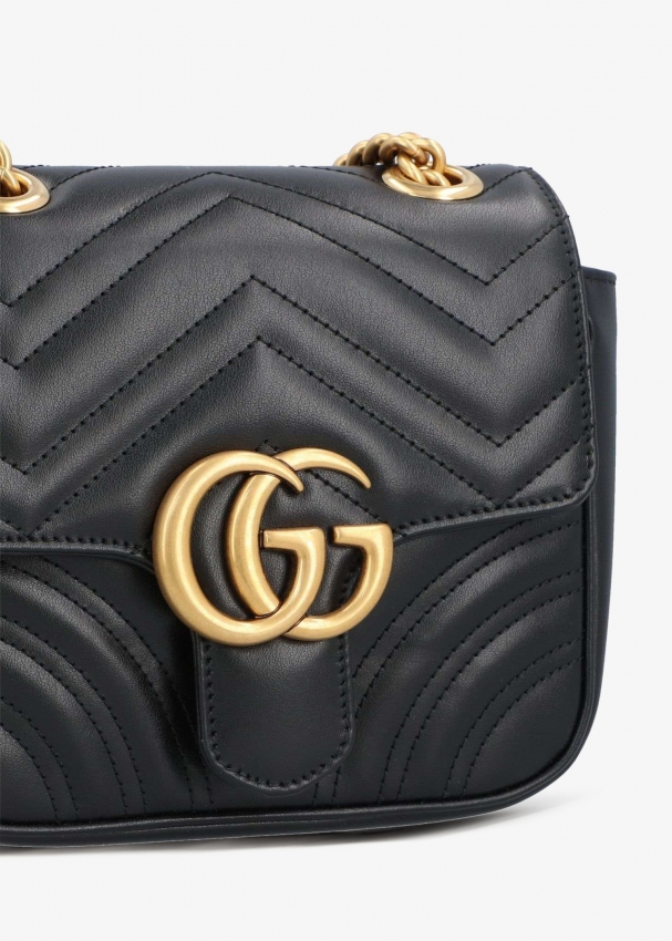 Gucci Pre Loved GG Marmont mini shoulder bag for Women Black in KSA Level Shoes