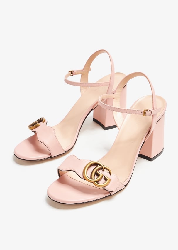 Gucci Pre Loved GG Marmont sandals for Women Pink in KSA Level Shoes