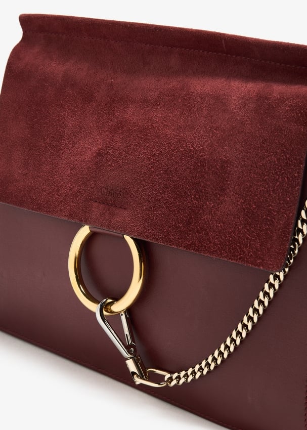 Chloe faye bag burgundy on sale