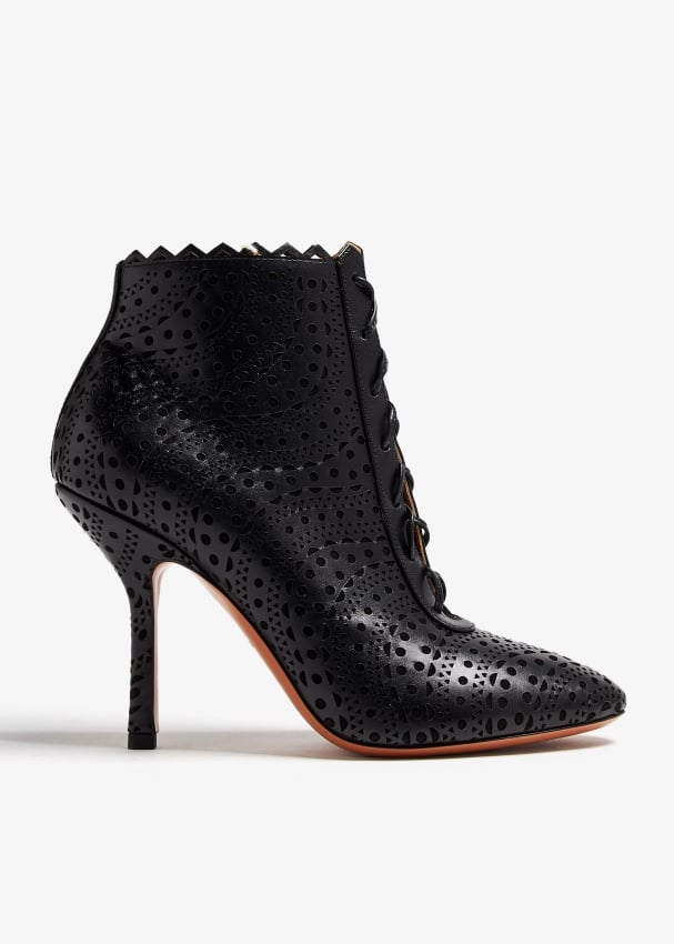 Laser cut ankle boots best sale