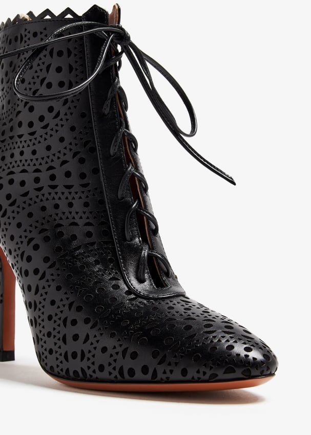 Laser cut out booties best sale