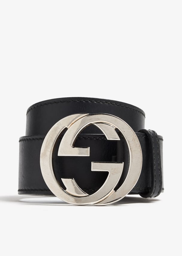 Gucci interlocking belt womens best sale