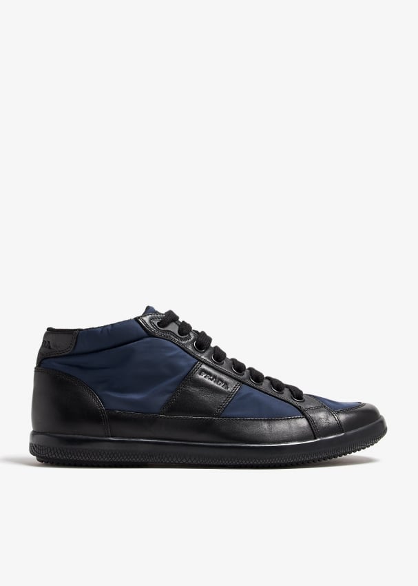 Prada high top sneakers womens best sale