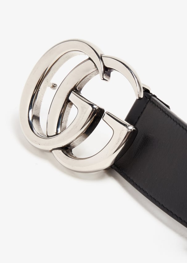 Black and silver gucci belt womens online