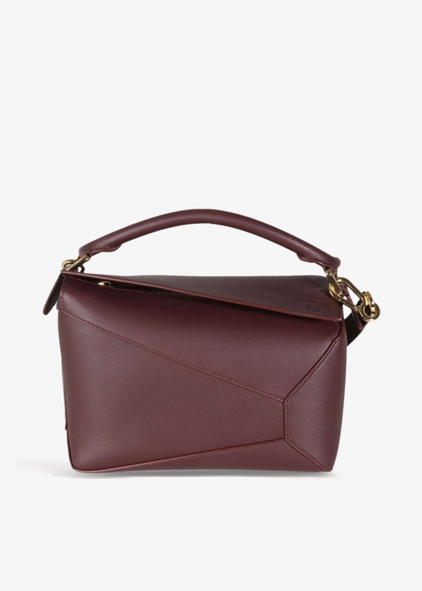 Loewe Pre Loved Puzzle Edge small bag for Women Burgundy in KSA Level Shoes