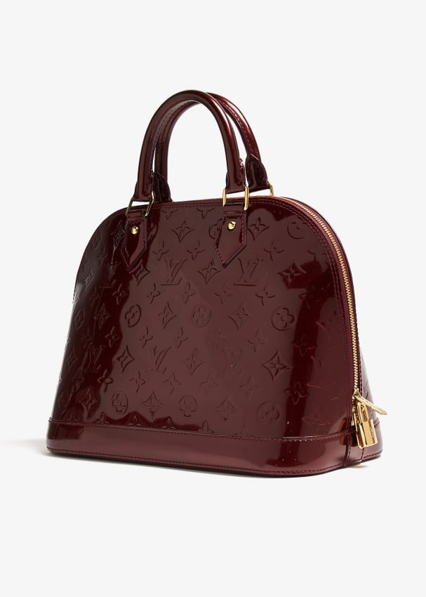 Maroon louis vuitton bag sale