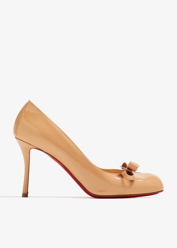 Christian Louboutin Pre Loved Simplenodo Bow pumps for Women Beige in KSA Level Shoes