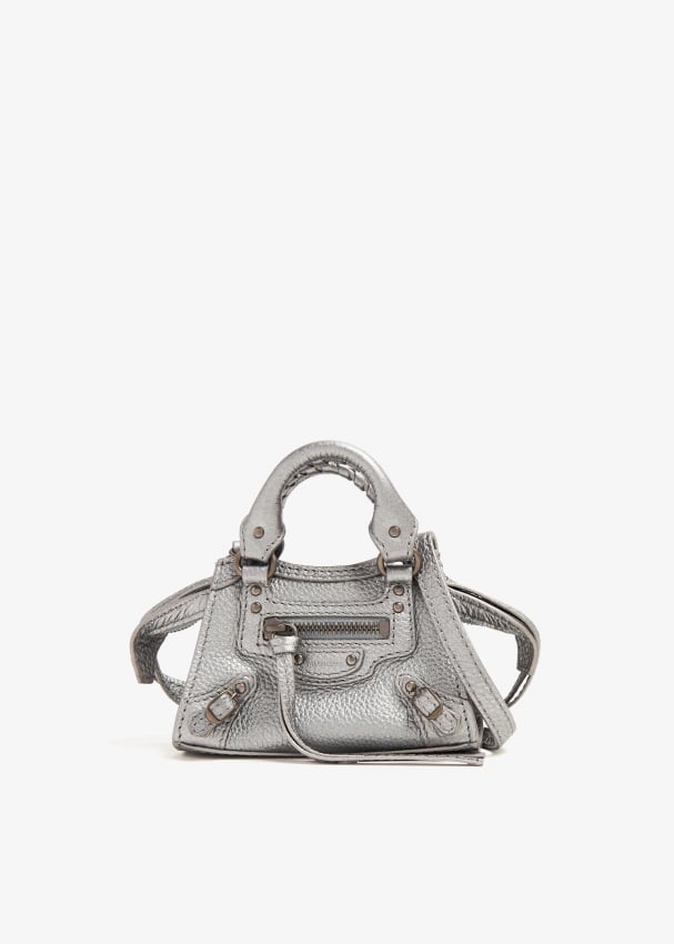 Balenciaga classic silver nano city bag online